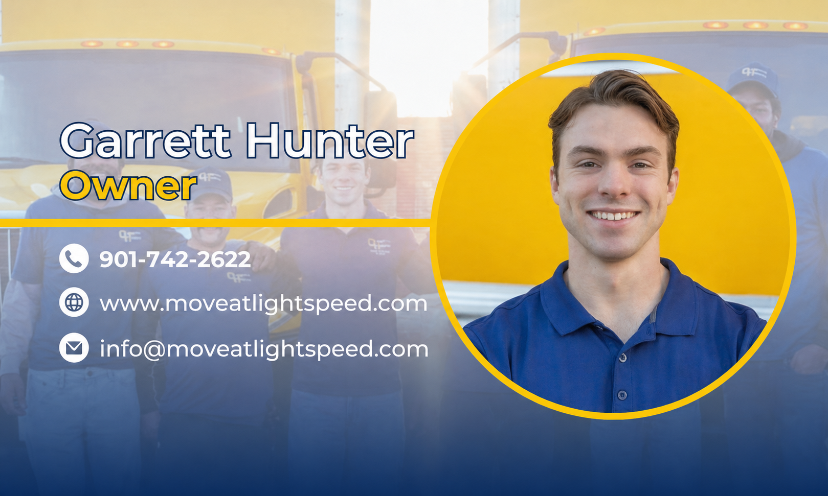 Garrett Hunter — Owner of LightSpeed Moving