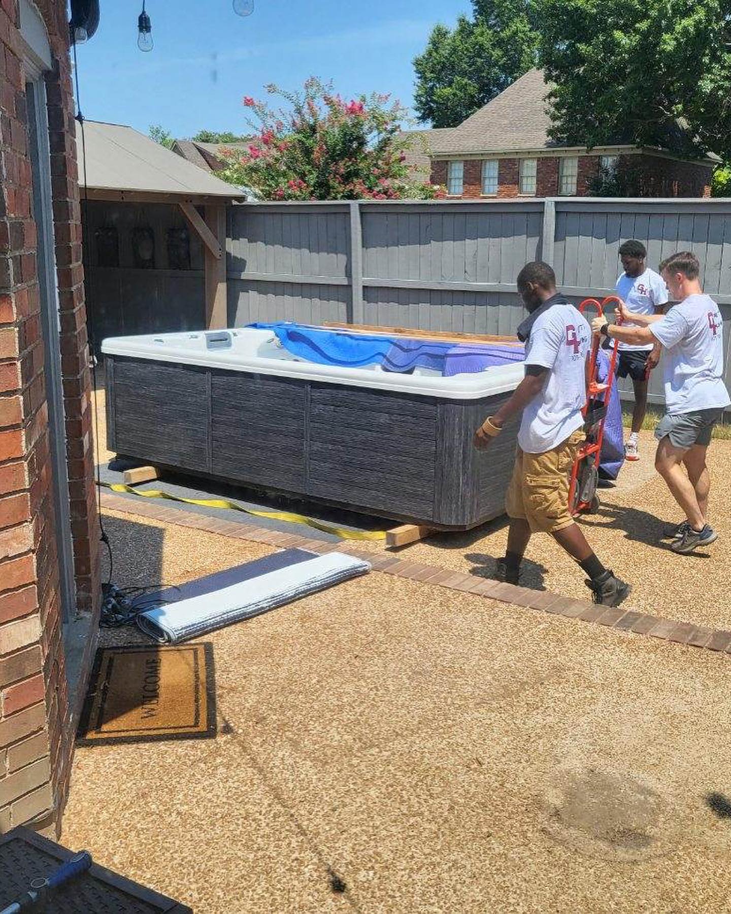 Yes, we move hot tubs through 36-inch gates.